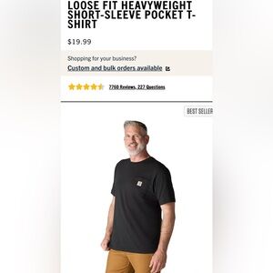 Carhartt Black Short Sleeve Pocket T-Shirt
